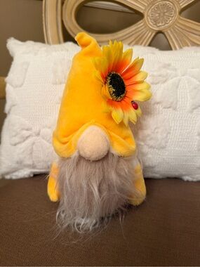 Yellow Sunflower Gnome Plush